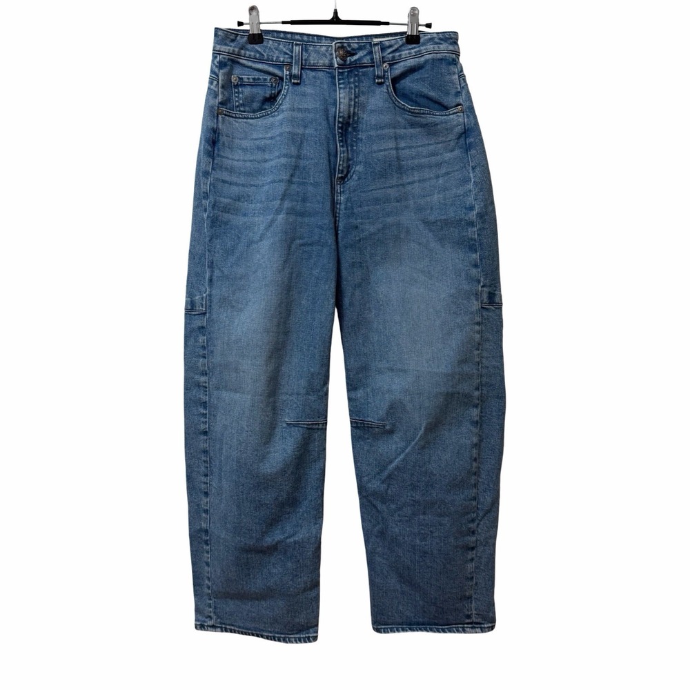 Rag & Bone Womens Charlie High Rise Barrel Leg Jeans Size 28 Jalen Medium Wash